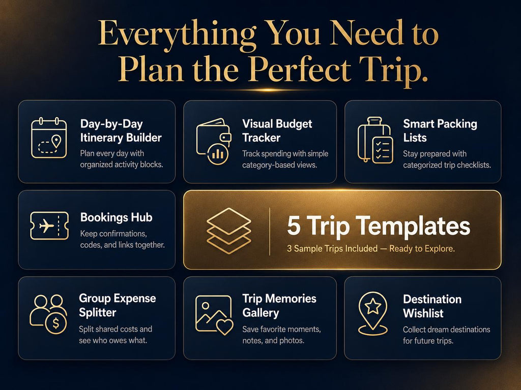 VOYAGR vacation planning offline HTML mini app feature screen 10