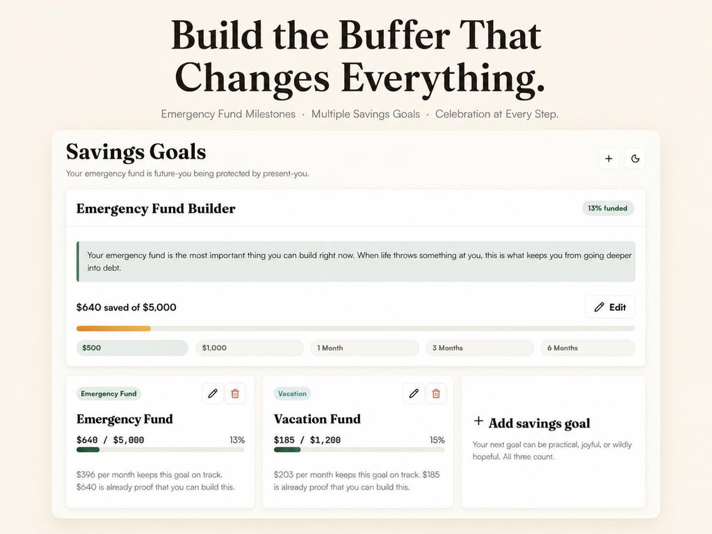 THRIVE Budget Planner zero-based budgeting offline HTML mini app feature screen 6