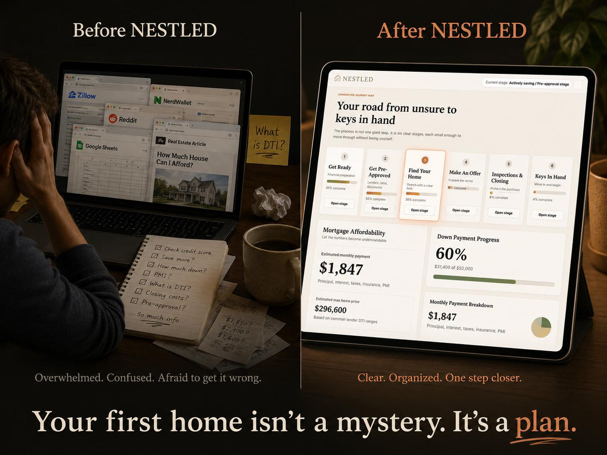 NESTLED home buying offline HTML mini app feature screen 2