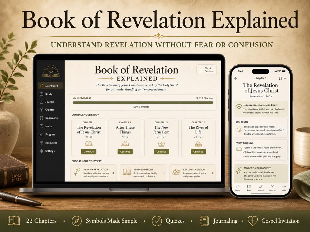 Book of Revelation Explained bible study offline HTML mini app dashboard