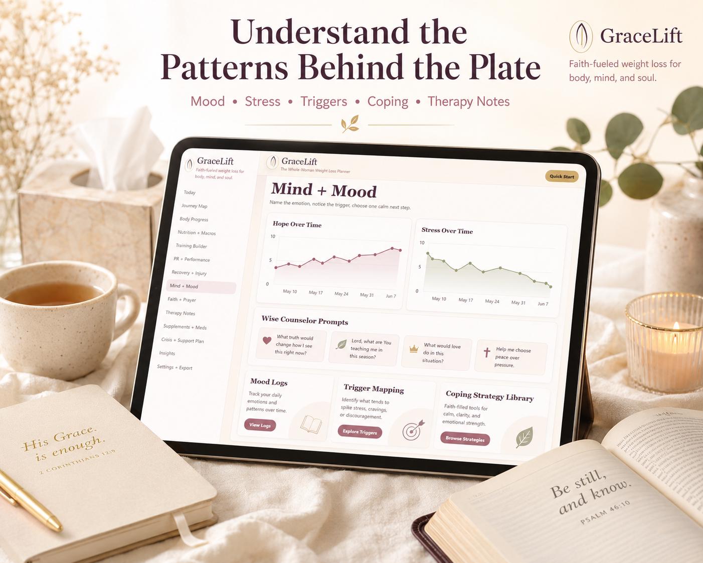 GraceLift faith-based wellness offline HTML mini app feature screen 8