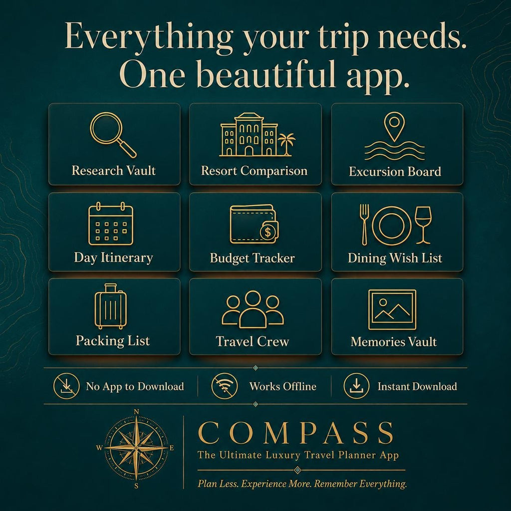 COMPASS luxury travel planning offline HTML mini app feature screen 10