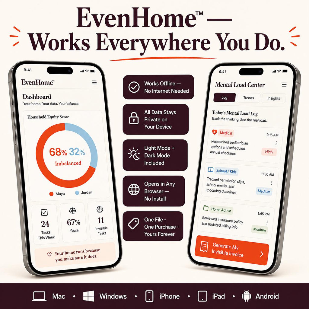 EvenHome™ household management offline HTML mini app feature screen 8