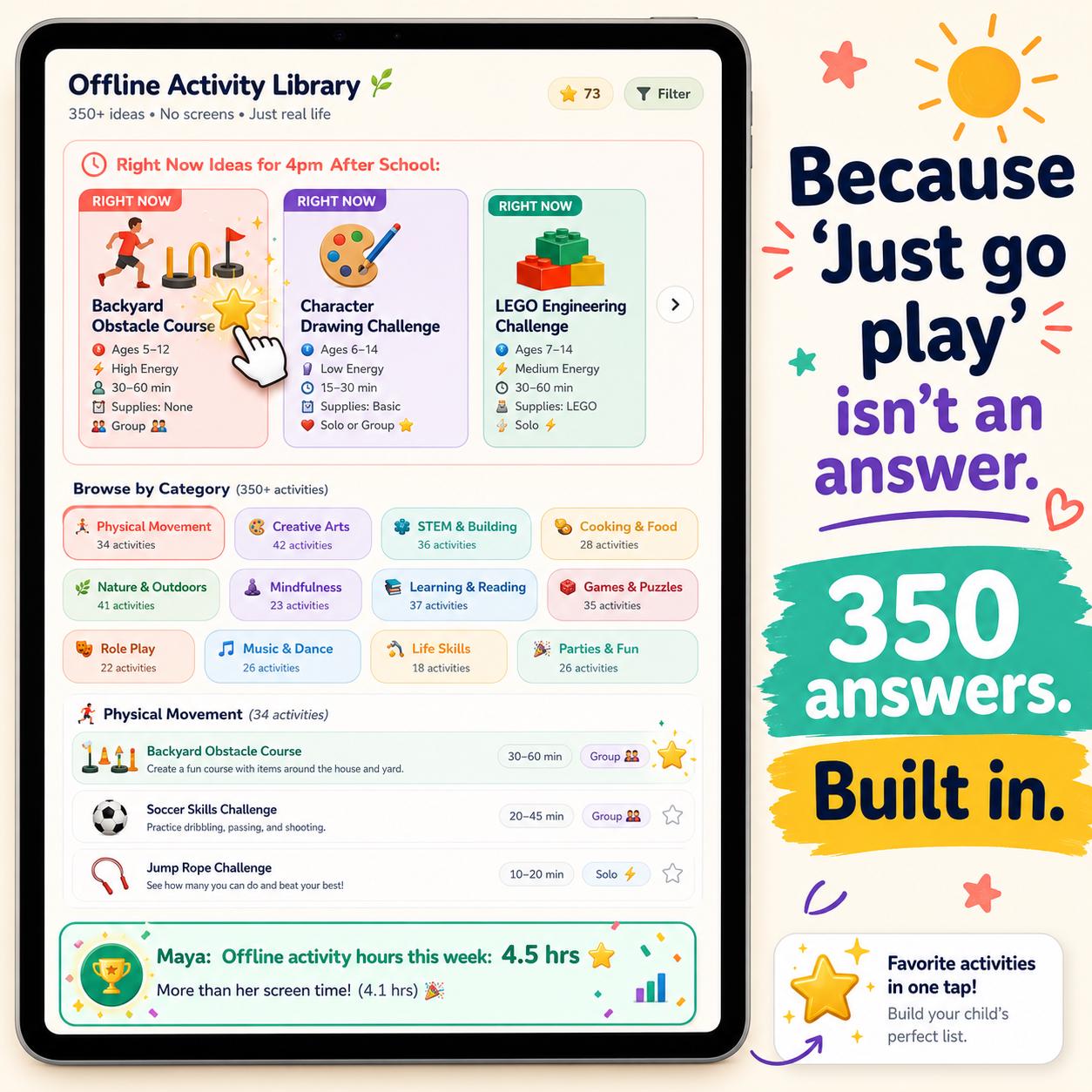 ScreenWise Kids™ screen time management offline HTML mini app feature screen 5