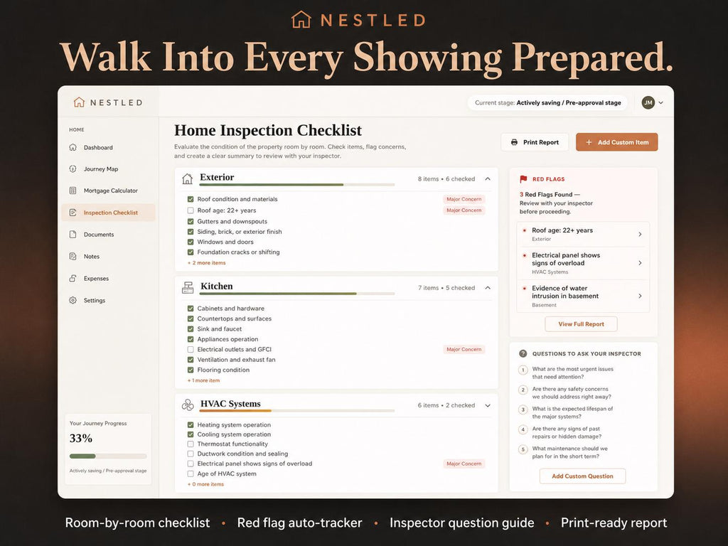 NESTLED home buying offline HTML mini app feature screen 8