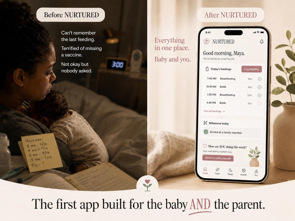 NURTURED new parent planning offline HTML mini app feature screen 2