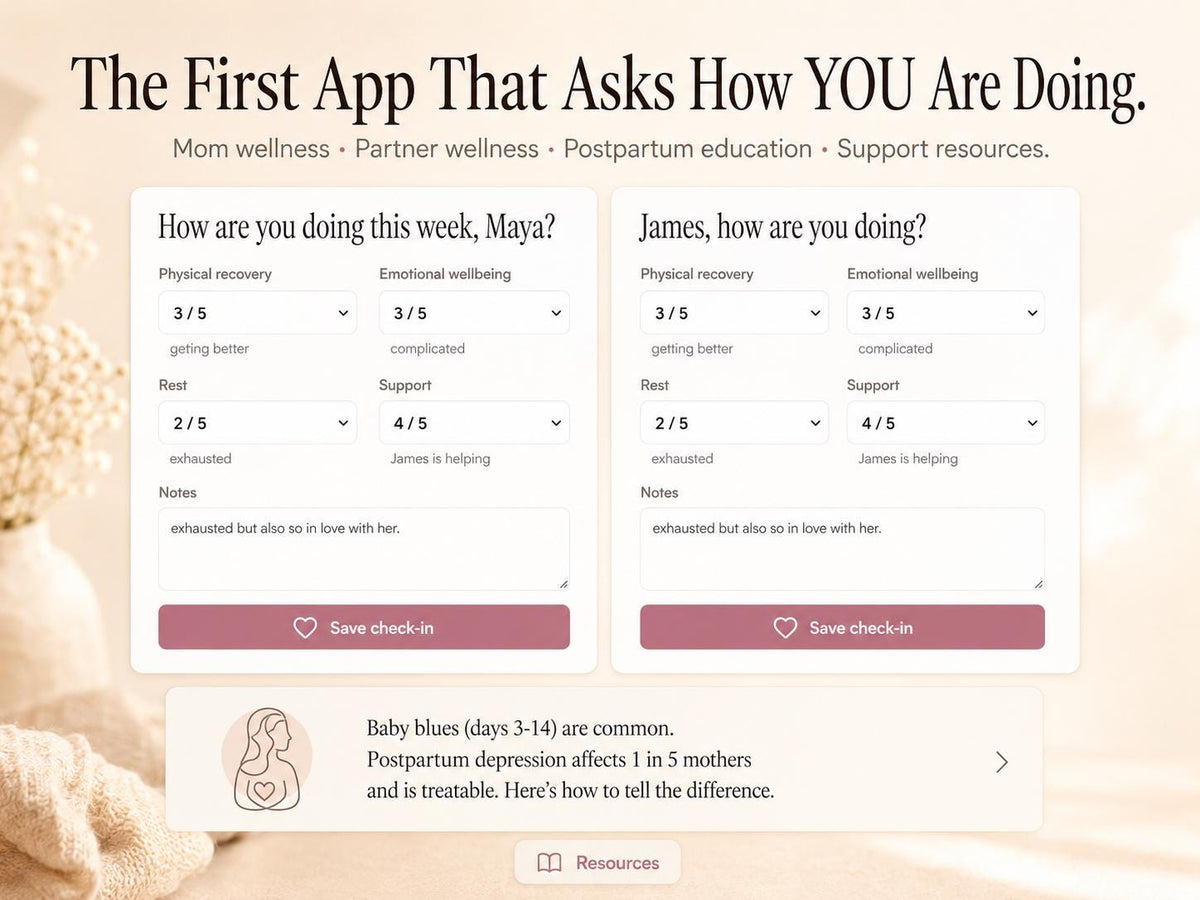 NURTURED new parent planning offline HTML mini app feature screen 6
