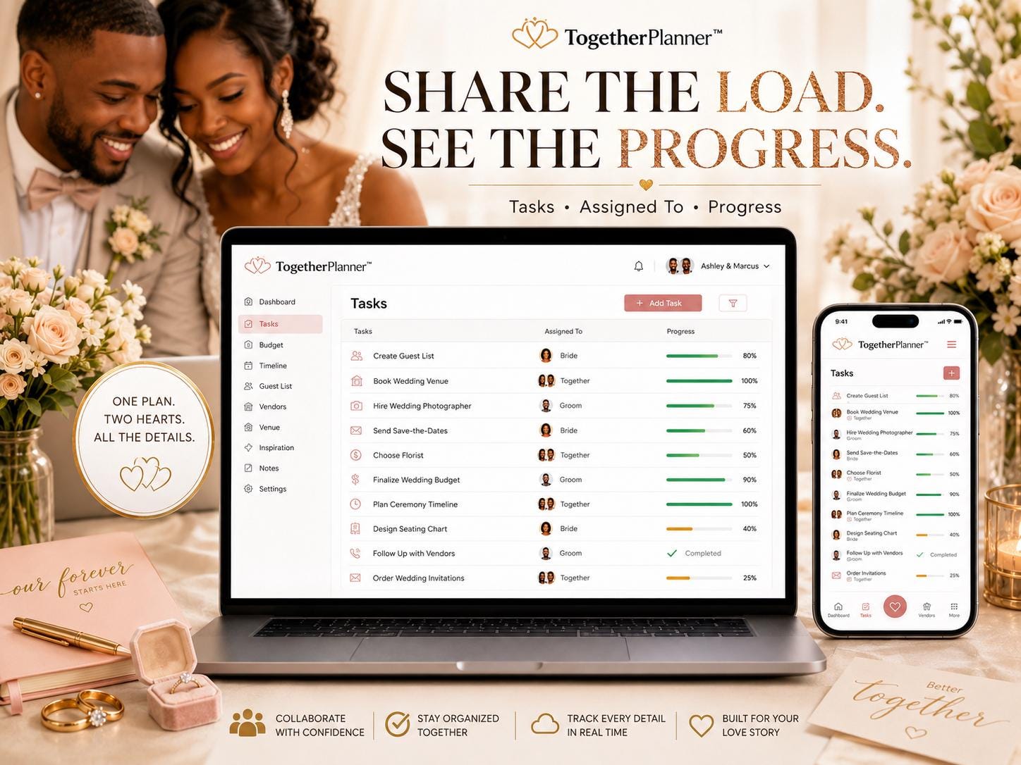 TogetherPlanner™ wedding partnership offline HTML mini app feature screen 2