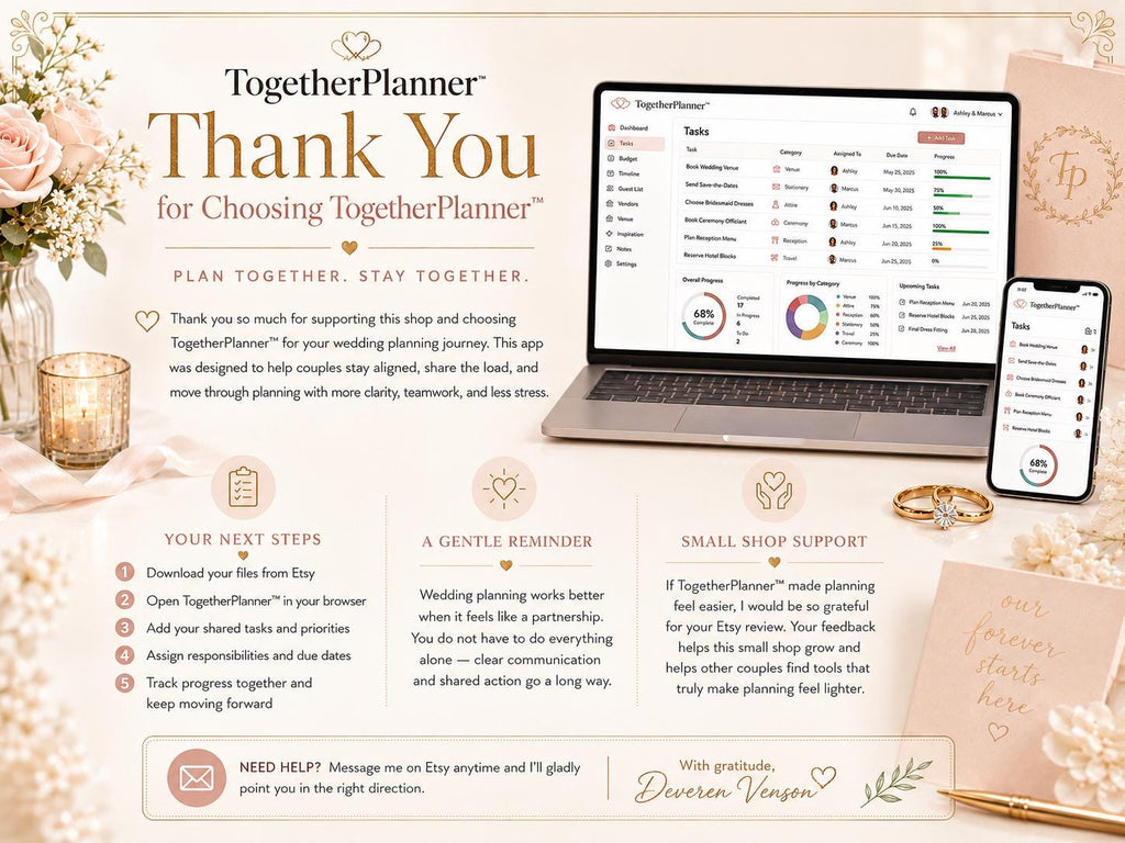 TogetherPlanner™ wedding partnership offline HTML mini app feature screen 7