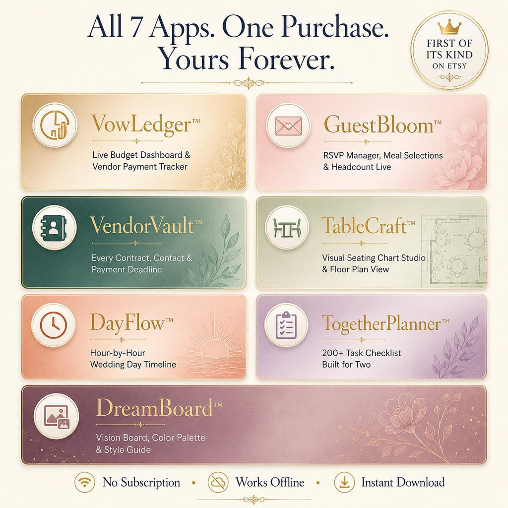Luxury Wedding App Suite™ offline html mini app bundle offline HTML mini app feature screen 2
