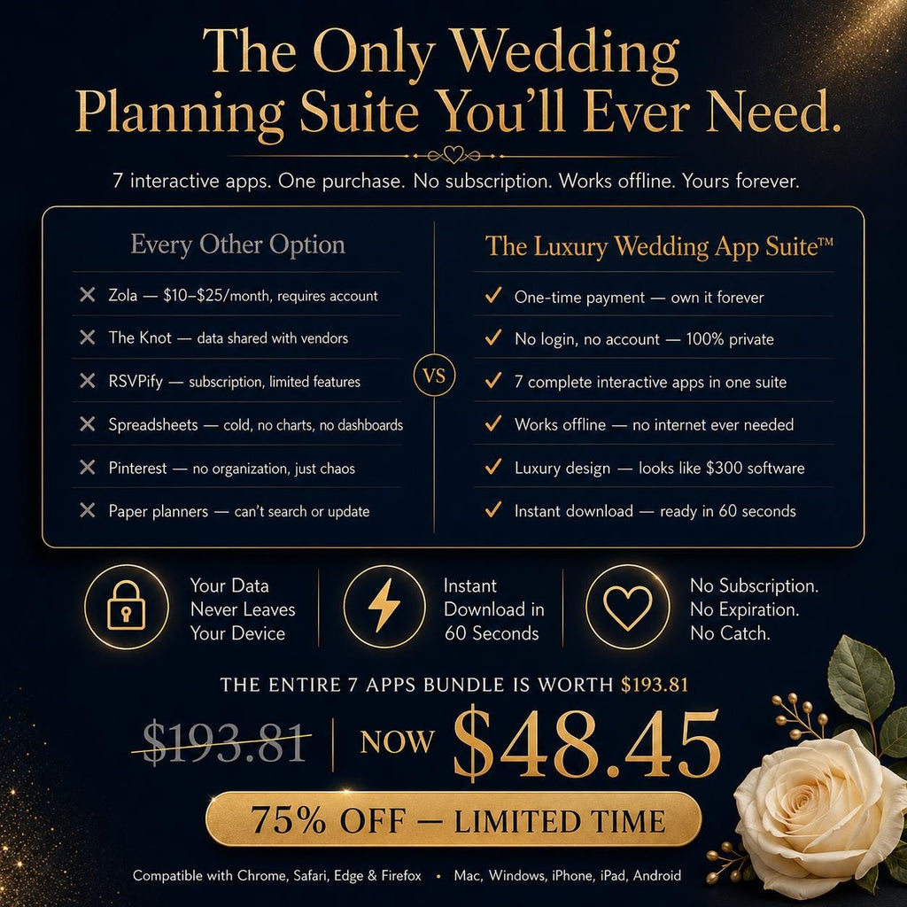 Luxury Wedding App Suite™ offline html mini app bundle offline HTML mini app feature screen 10