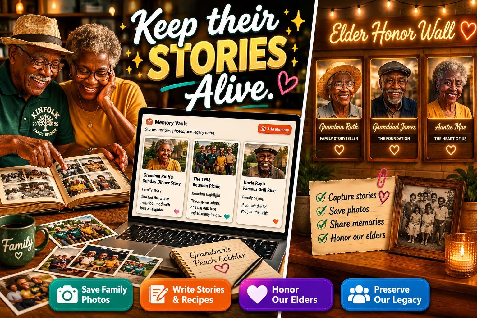 The Kinfolk Games™ family reunion planning offline HTML mini app feature screen 7