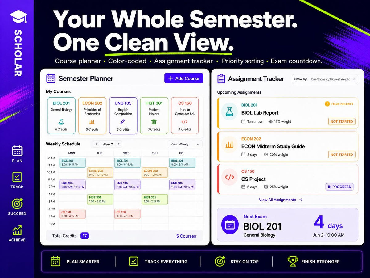 SCHOLAR college planning offline HTML mini app feature screen 8
