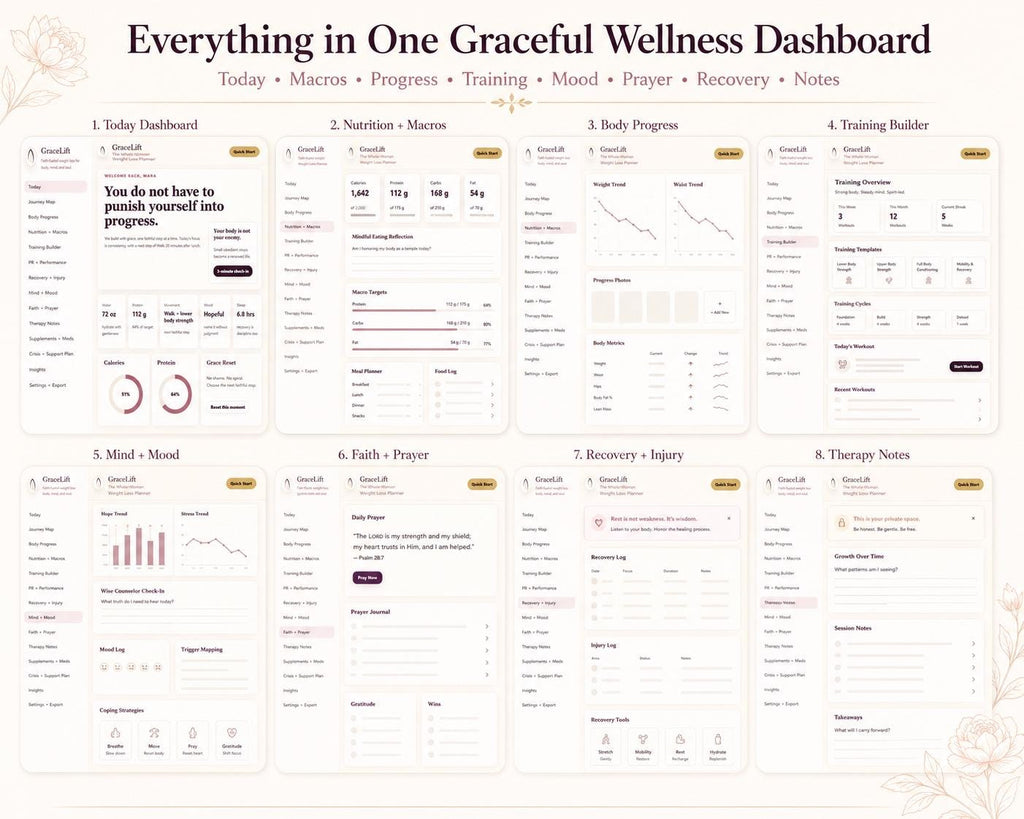 GraceLift faith-based wellness offline HTML mini app feature screen 2