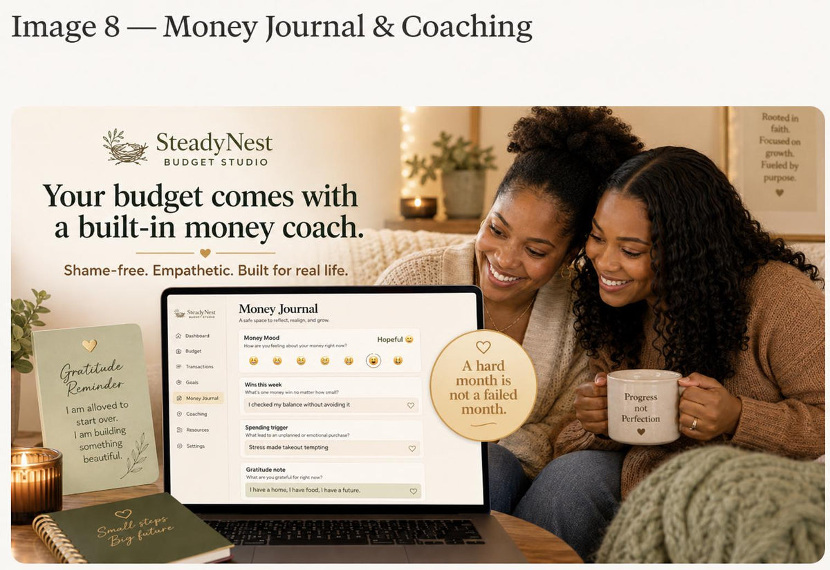 SteadyNest Budget Studio budget planning offline HTML mini app feature screen 8