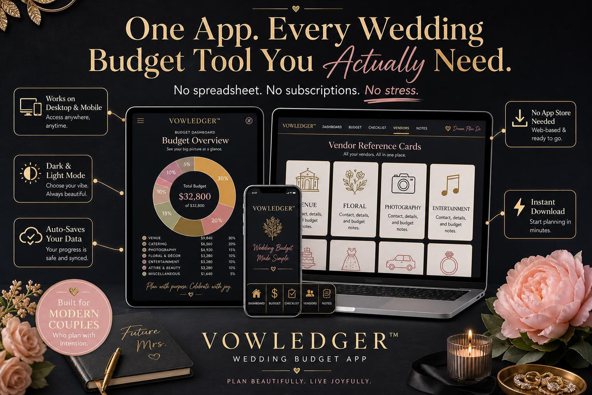 VowLedger™ wedding budgeting offline HTML mini app feature screen 7