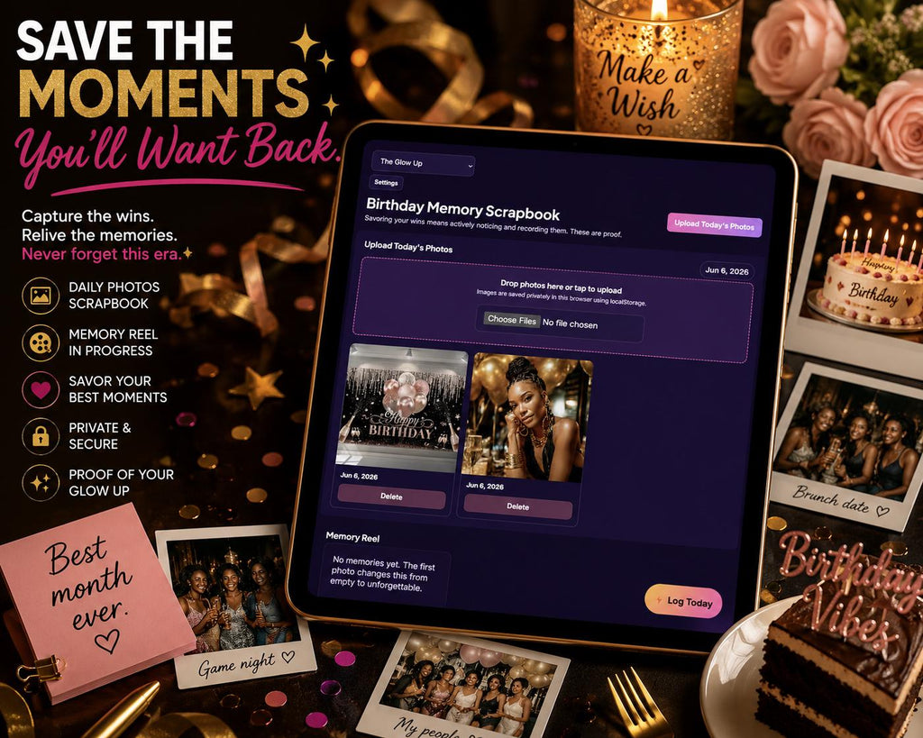 The Whole 30 Days birthday planning offline HTML mini app feature screen 8