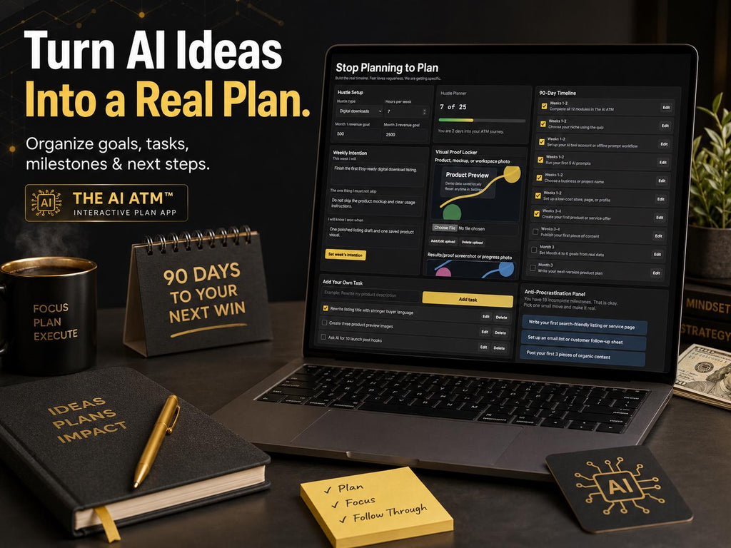 The AI ATM ai side hustles offline HTML mini app feature screen 4