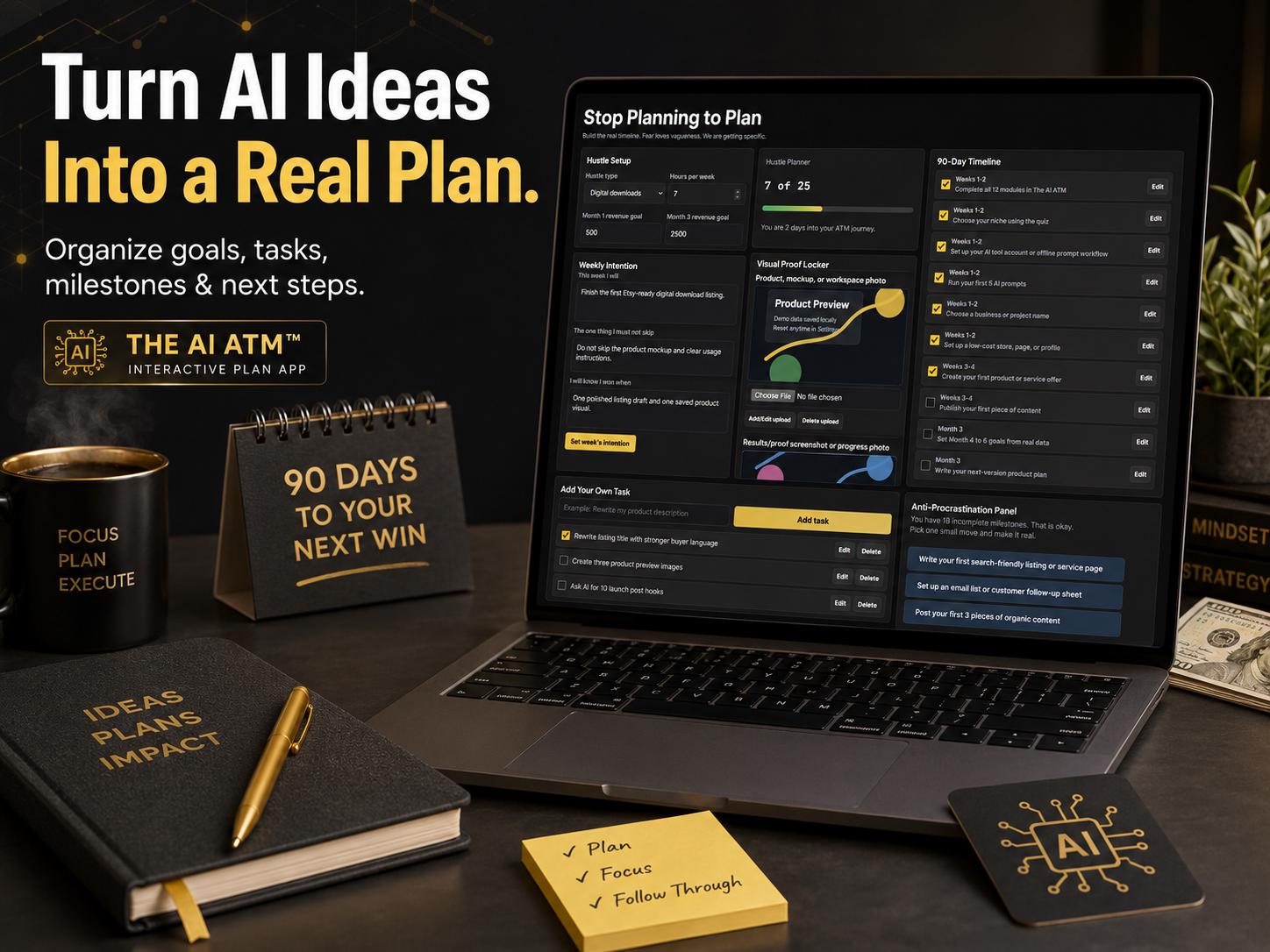 The AI ATM ai side hustles offline HTML mini app feature screen 4