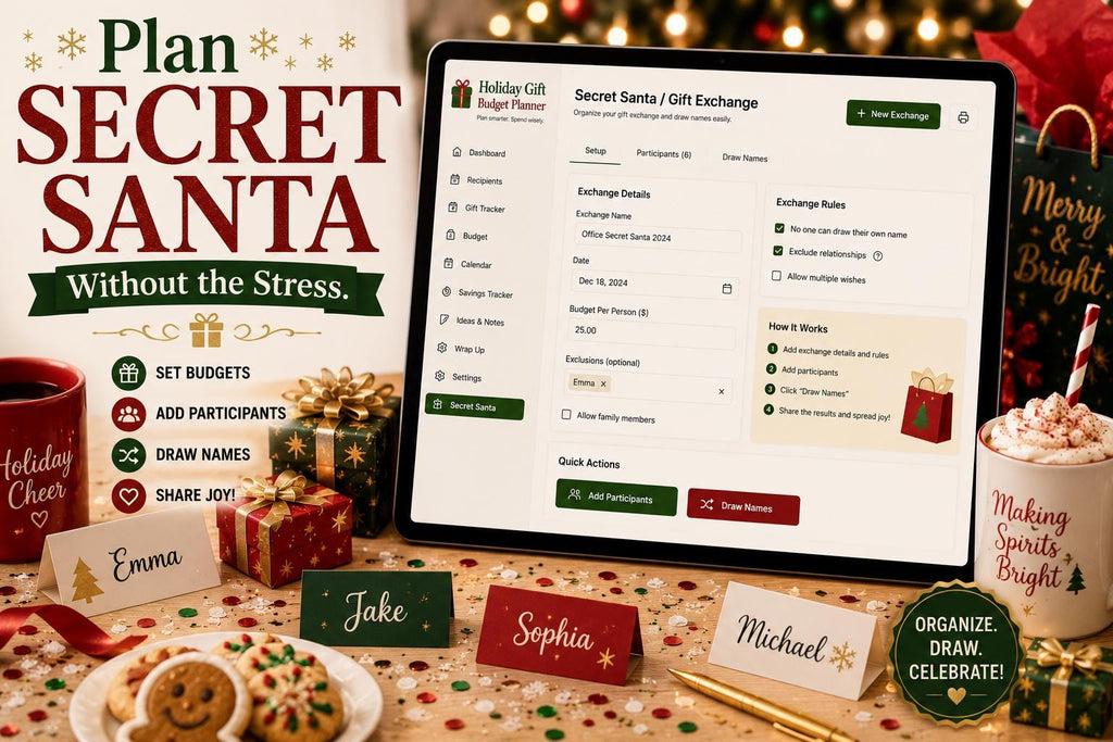 Holiday Gift Budget Planner gift budgeting offline HTML mini app feature screen 6