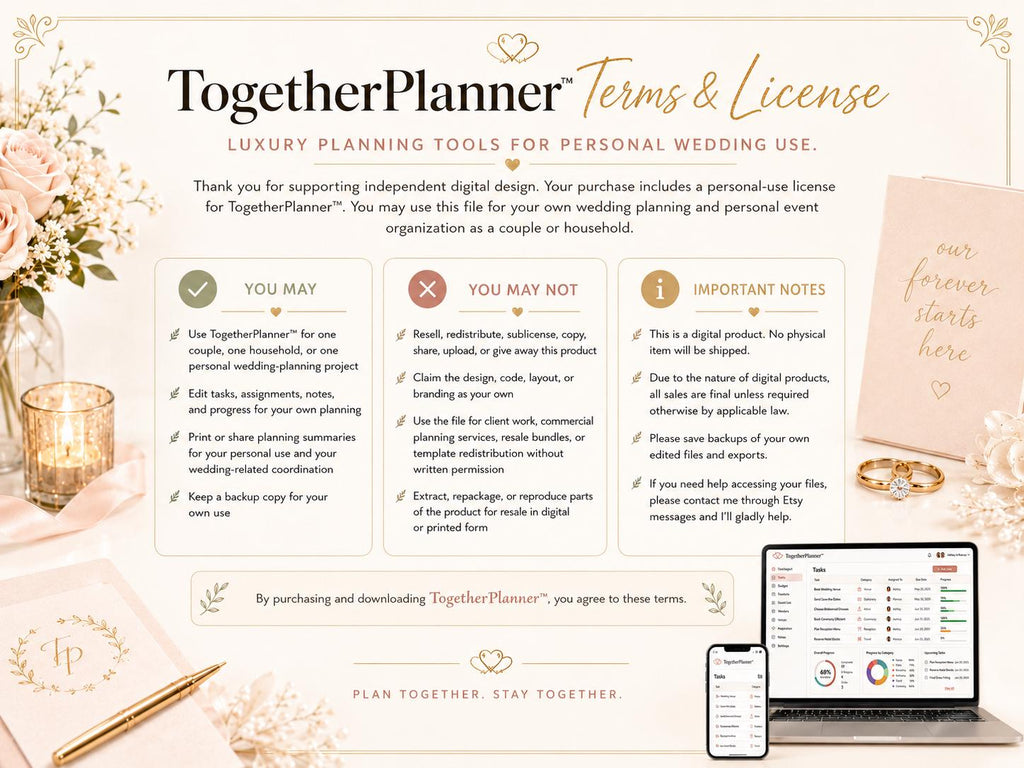 TogetherPlanner™ wedding partnership offline HTML mini app feature screen 6