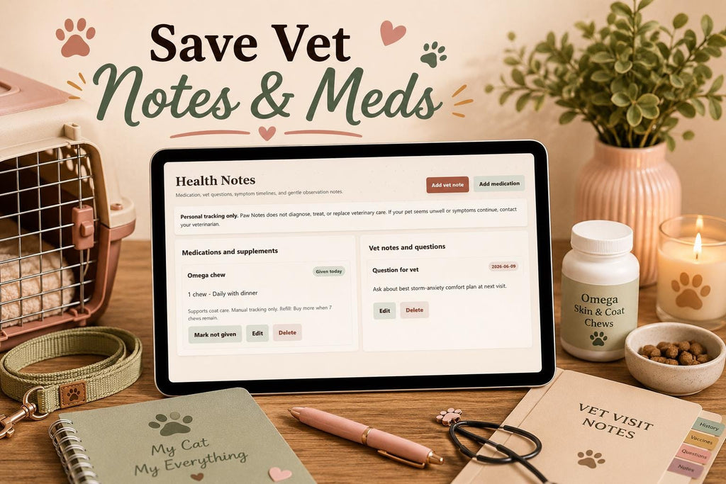 Pet Care Journal pet care offline HTML mini app feature screen 6