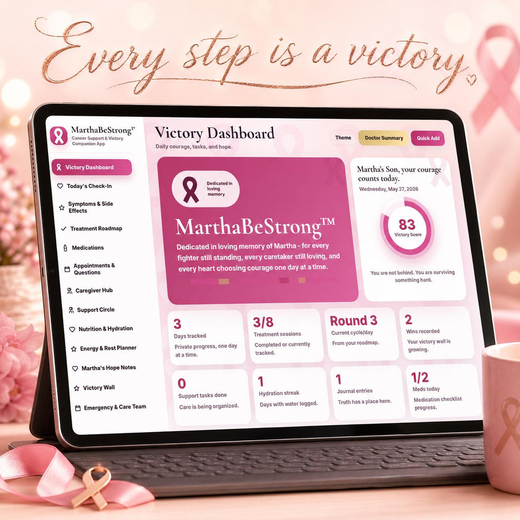 MarthaBeStrong cancer support offline HTML mini app feature screen 2