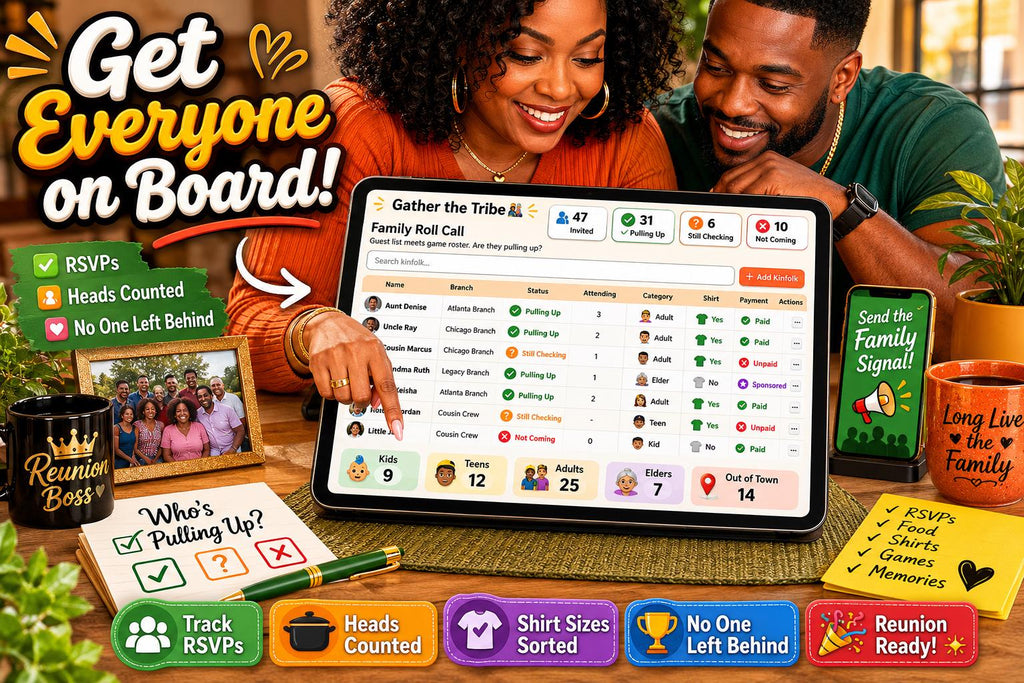 The Kinfolk Games™ family reunion planning offline HTML mini app feature screen 2