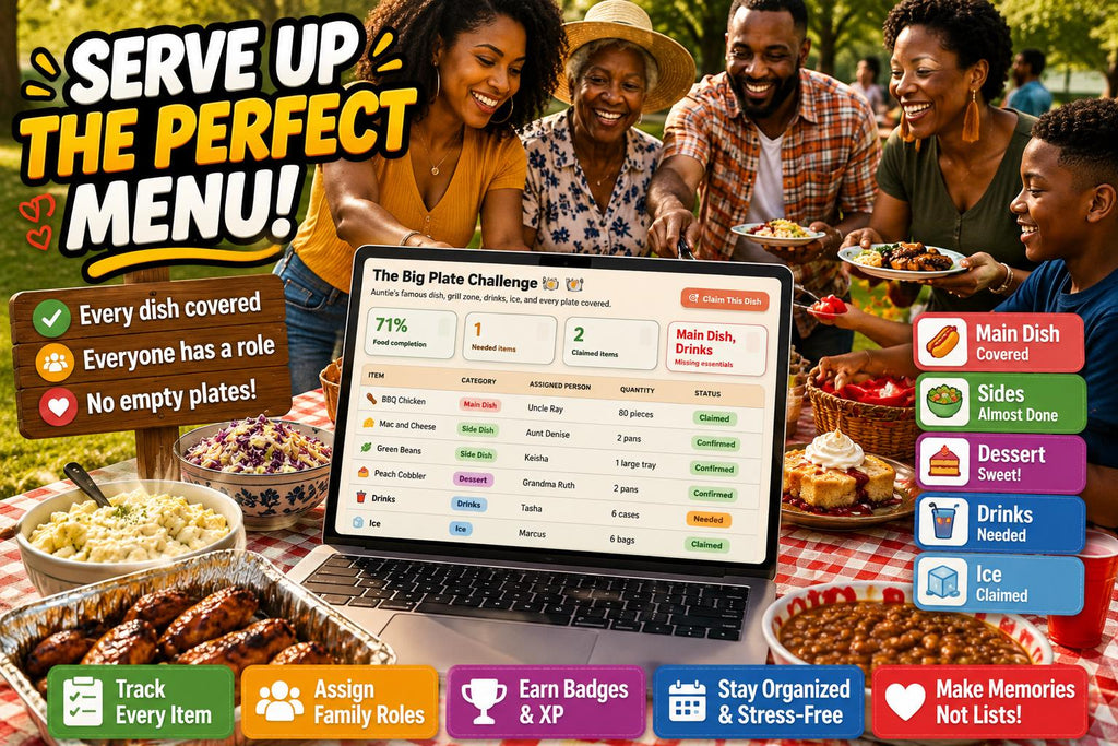 The Kinfolk Games™ family reunion planning offline HTML mini app feature screen 3