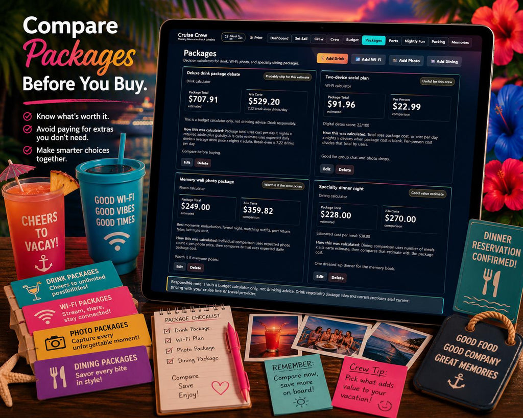 Cruisin’ Together cruise planning offline HTML mini app feature screen 5