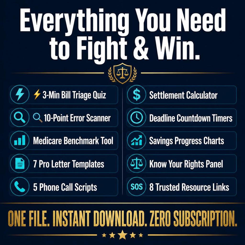 MedBill Fighter™ medical bill management offline HTML mini app feature screen 10