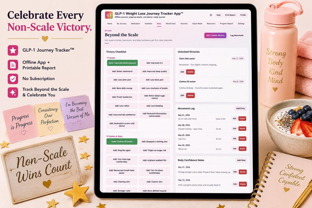 GLP-1 Weight Loss Tracker glp-1 journey tracking offline HTML mini app feature screen 5
