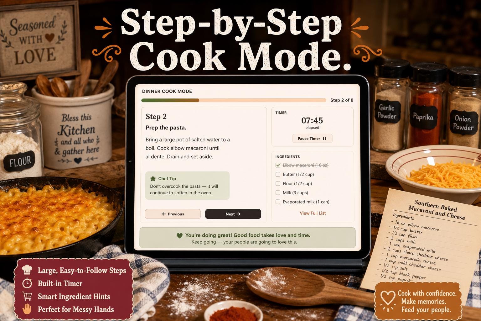 Good God That’s Soul Food recipe & meal planning offline HTML mini app feature screen 4