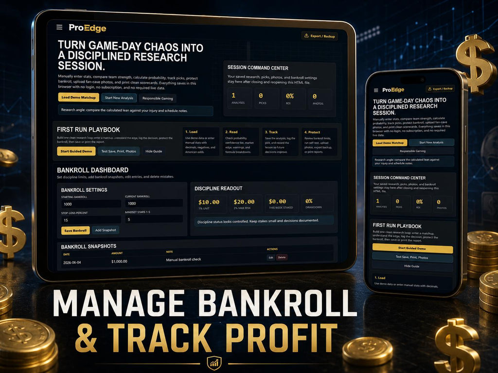 ProEdge Analyzer sports analytics offline HTML mini app feature screen 3