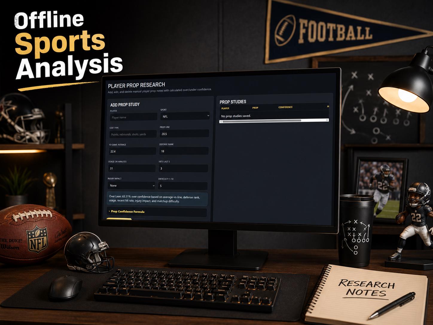 ProEdge Analyzer sports analytics offline HTML mini app feature screen 6
