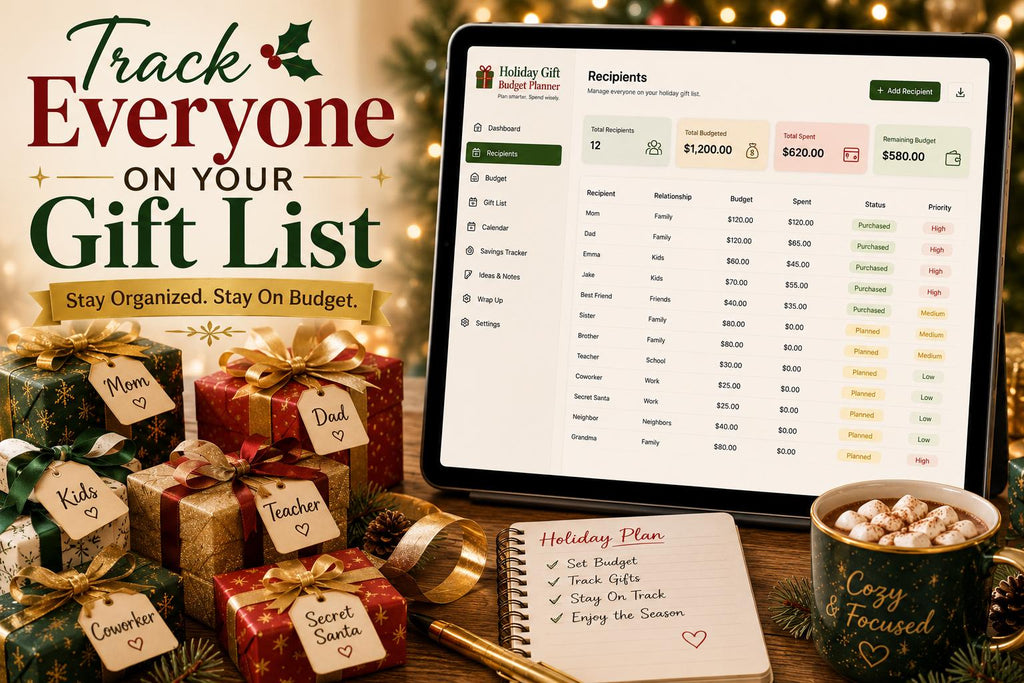 Holiday Gift Budget Planner gift budgeting offline HTML mini app feature screen 3