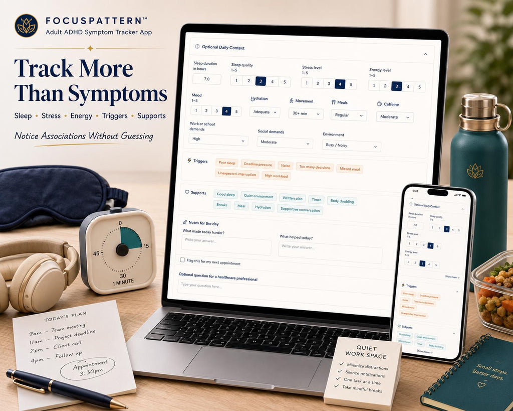 Adult ADHD Symptom Tracker adhd tracking offline HTML mini app feature screen 5