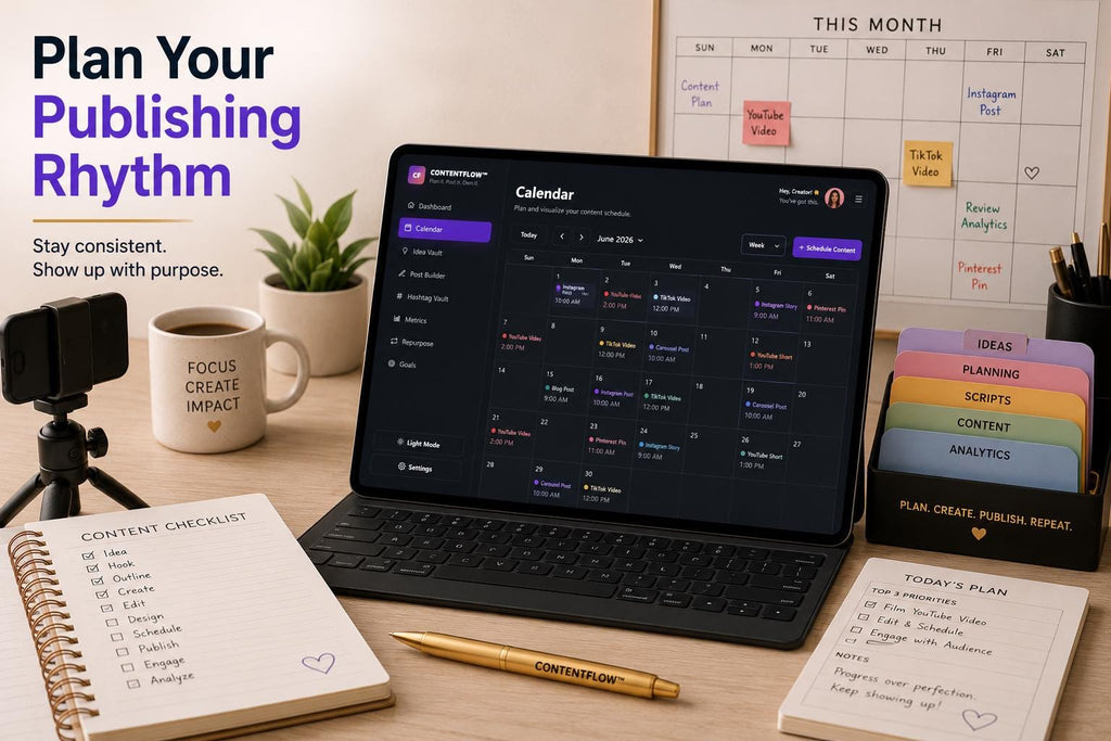 ContentFlow content planning offline HTML mini app feature screen 3