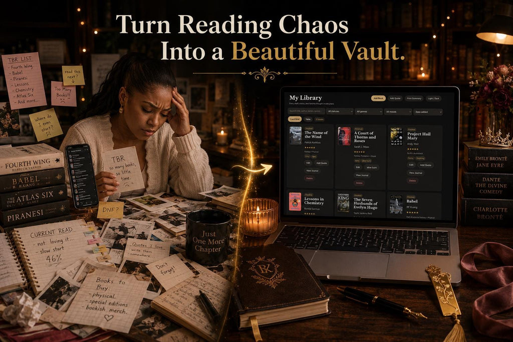 The Reading Vault reading journal offline HTML mini app feature screen 2