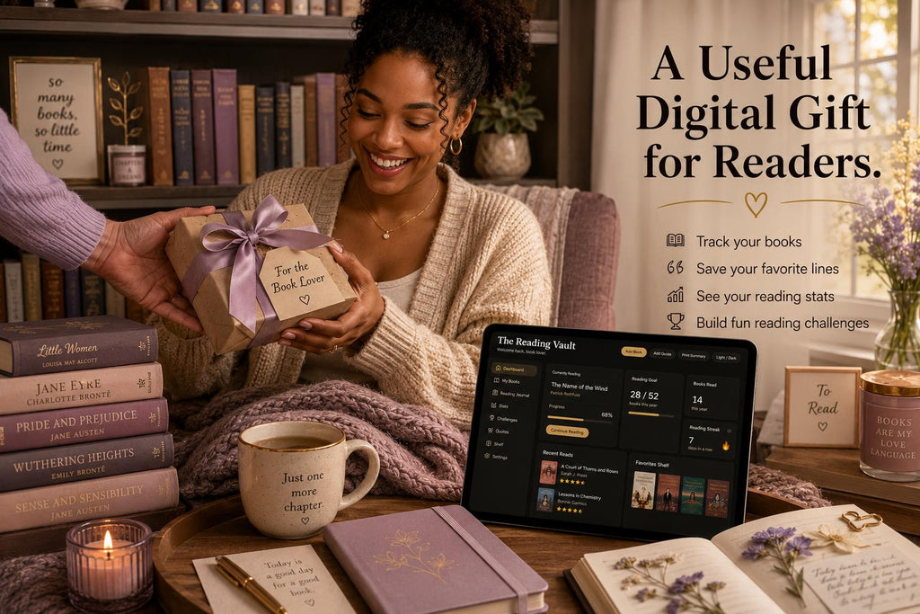 The Reading Vault reading journal offline HTML mini app feature screen 10