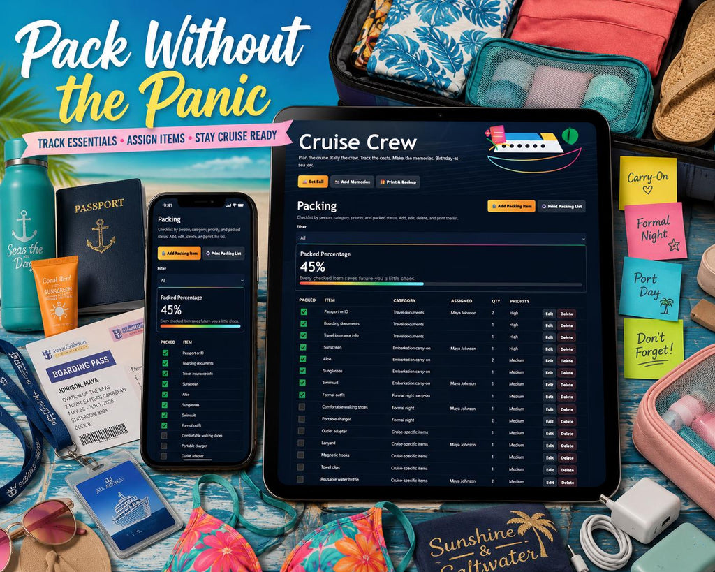 Cruisin’ Together cruise planning offline HTML mini app feature screen 9
