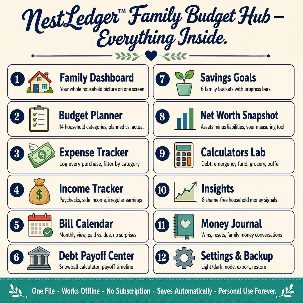 NestLedger™ family budgeting offline HTML mini app feature screen 9