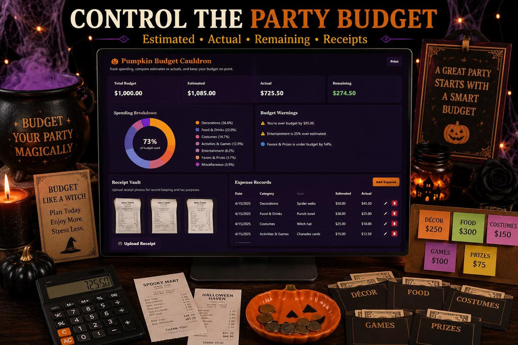 Hex & Host halloween party planning offline HTML mini app feature screen 9