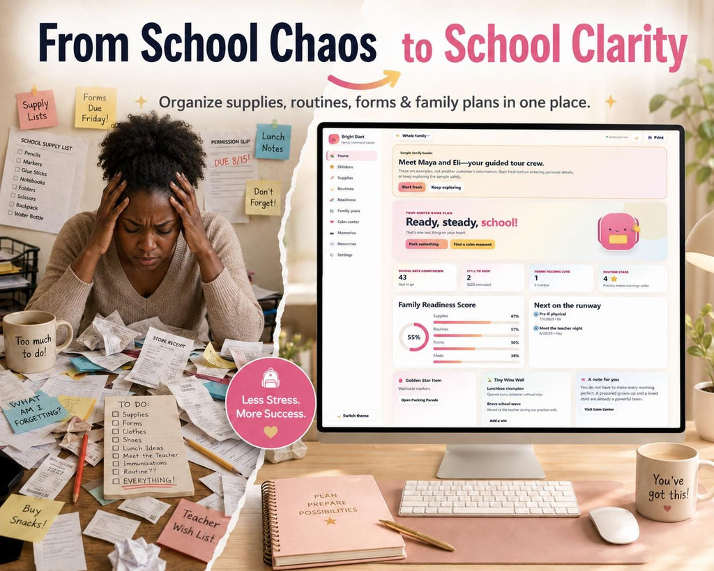 Bright Start™ back-to-school planning offline HTML mini app feature screen 2