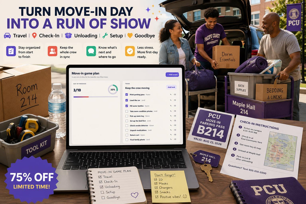 Move-In Magic™ college move-in offline HTML mini app feature screen 7