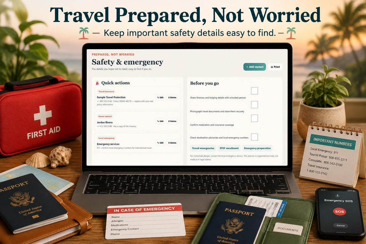 Sunbound summer vacation planning offline HTML mini app feature screen 9