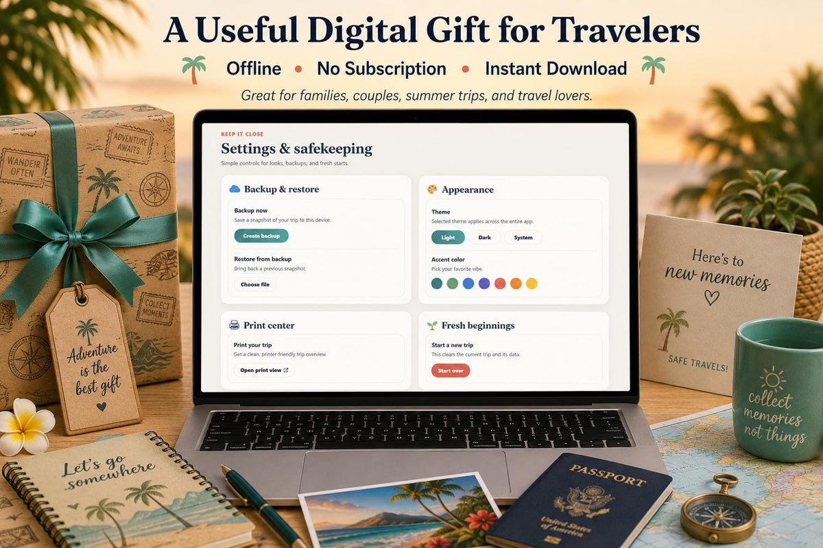 Sunbound summer vacation planning offline HTML mini app feature screen 10