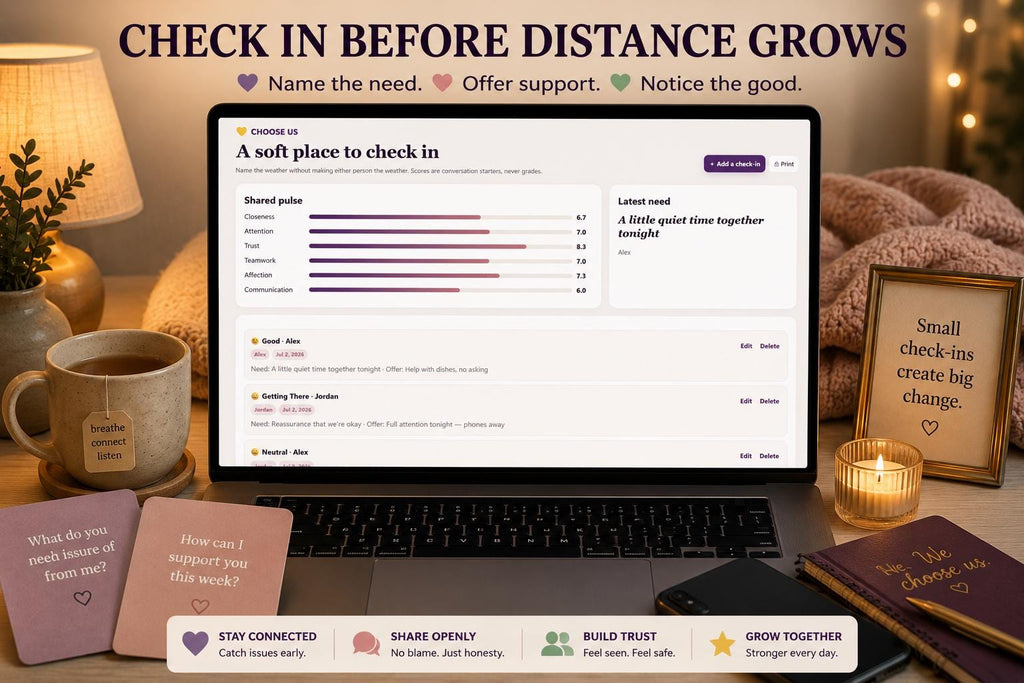 Choose Us couples relationship planning offline HTML mini app feature screen 4
