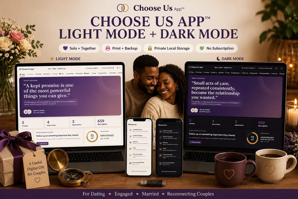 Choose Us couples relationship planning offline HTML mini app feature screen 6