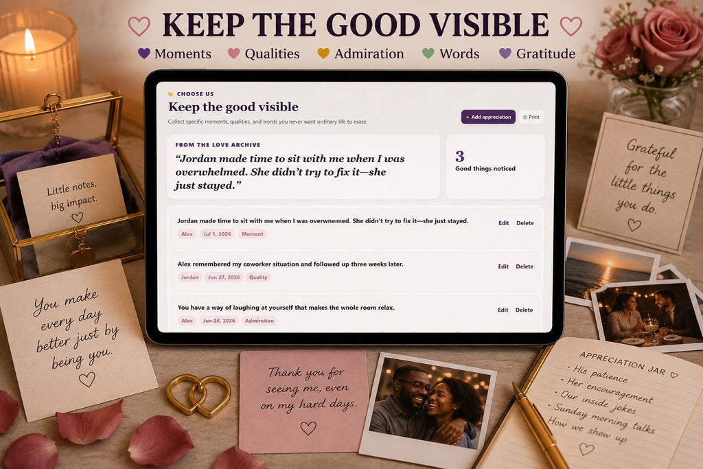 Choose Us couples relationship planning offline HTML mini app feature screen 8